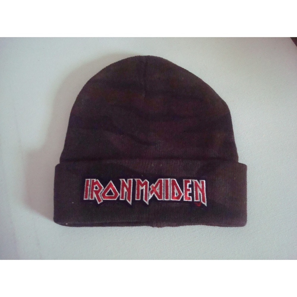 IRON MAIDEN CAMO  SKI BEANIE TOBOGGAN HAT CAP VINTAGE DEADSTOCK ST5